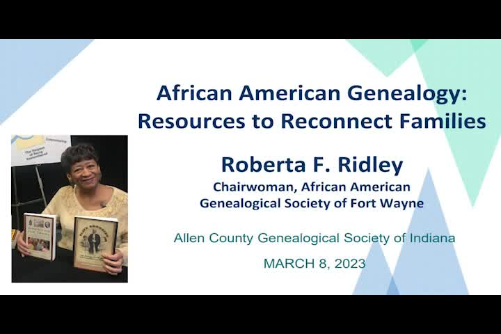 Ancestors and Answers: Resources to Reconnect Families MARCH 2023
