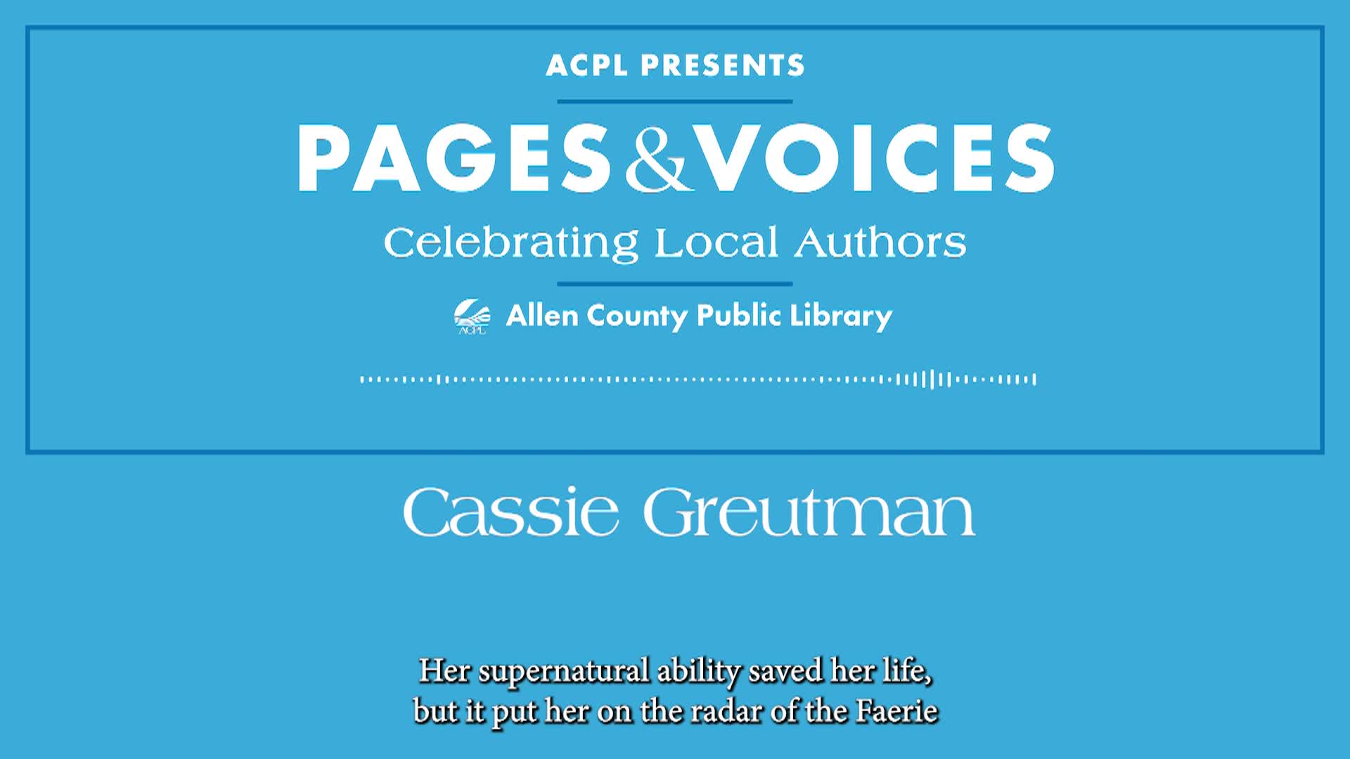 Pages & Voices: Cassie Greutman